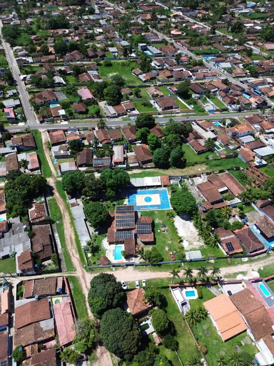 Vista aérea da CT Renovação em Mosqueiro, Belém